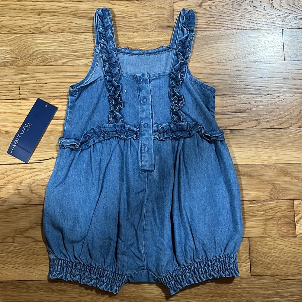 Baby girl overalls with ruffles - Picture 3 of 3
